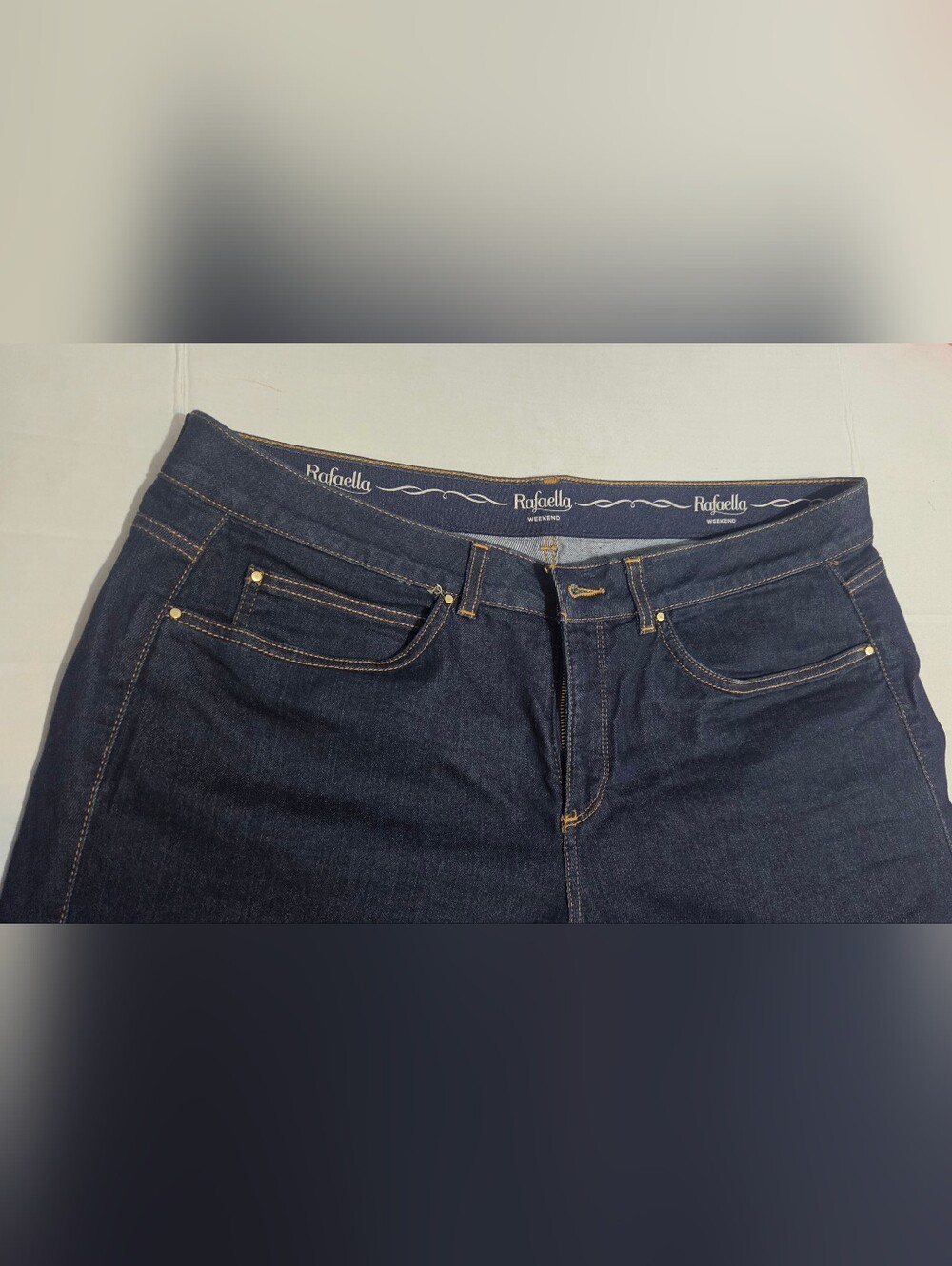 Rafaella Size 16W Ladies' Dark Blue High-Rise Jeans Slimfit NEW